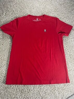 Psycho Bunny Red Crewneck Men's T-Shirt 4 Small